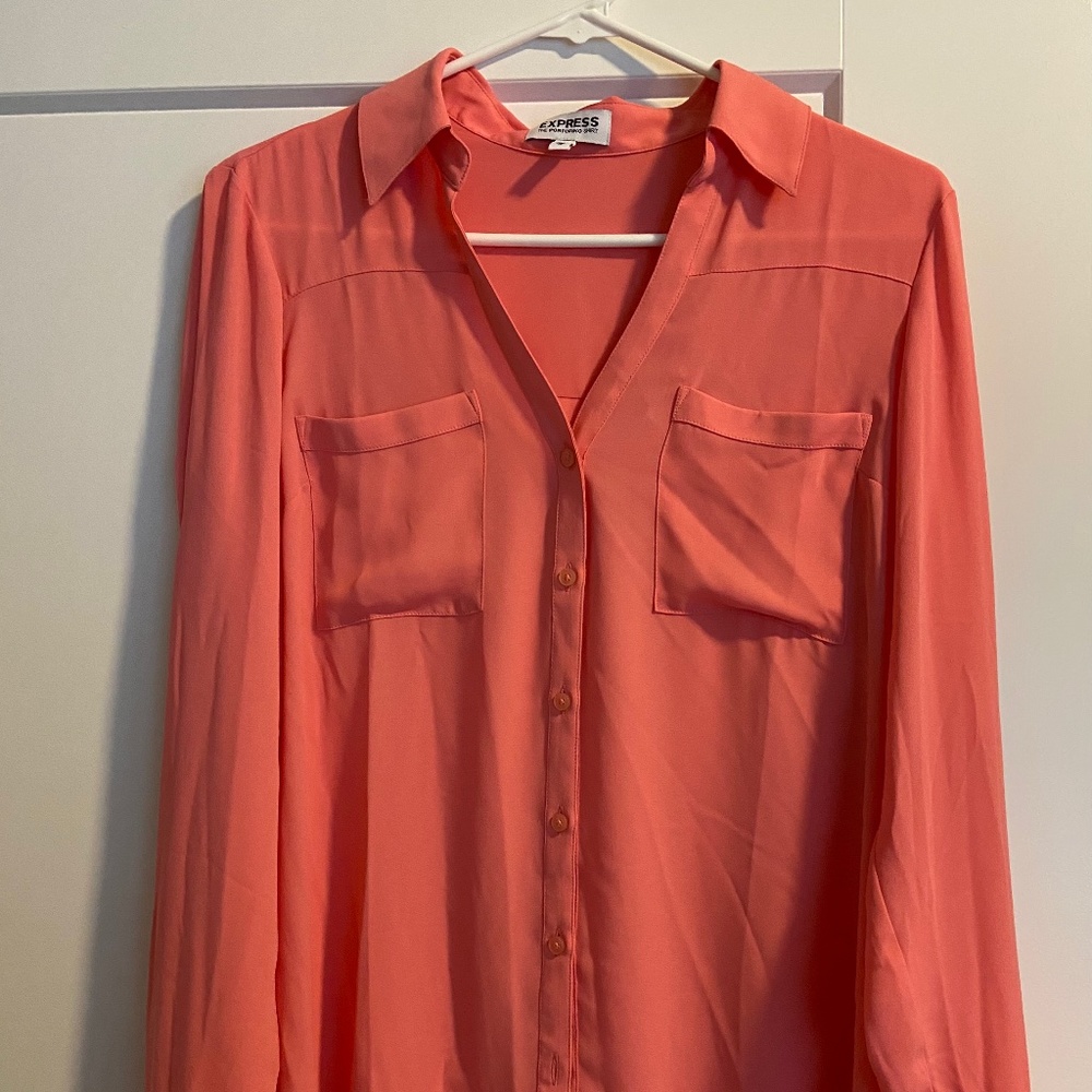 Express Coral Portofino Shirt (M)